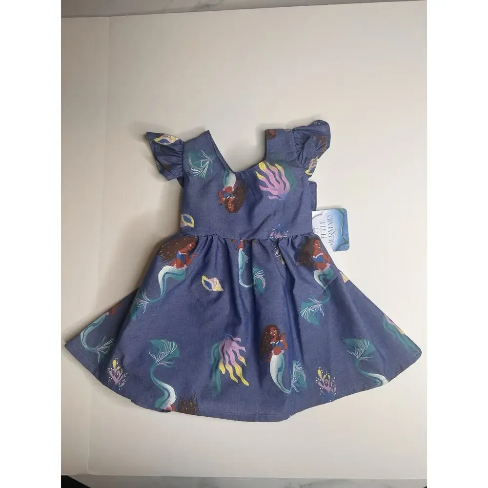 NWT Size 2T Disney Princess Little Mermaid Ariel Blue Dress Toddler Girls